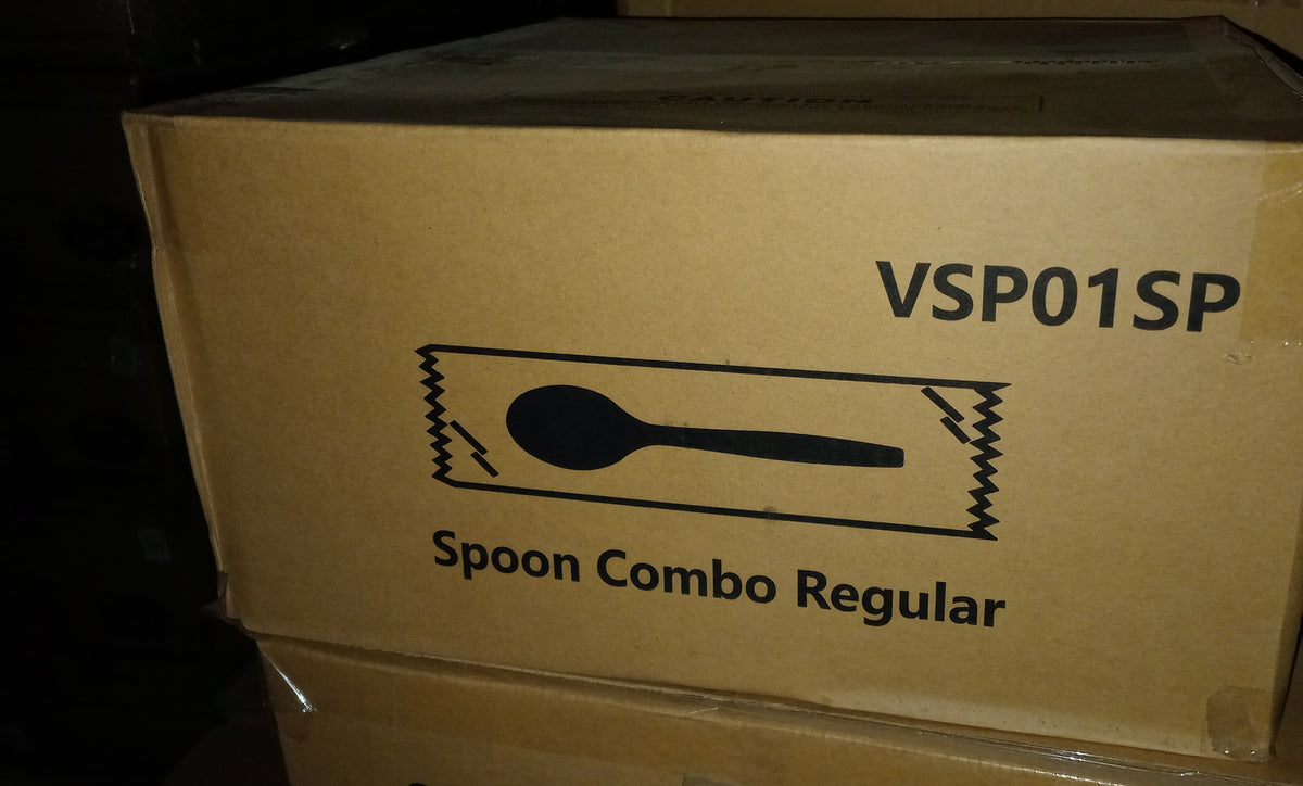 Plastic Disposable Soup Spoon and Napkin Kit - 1000 Count | Wholesale Disposable Utensils (SUBSTITUTE