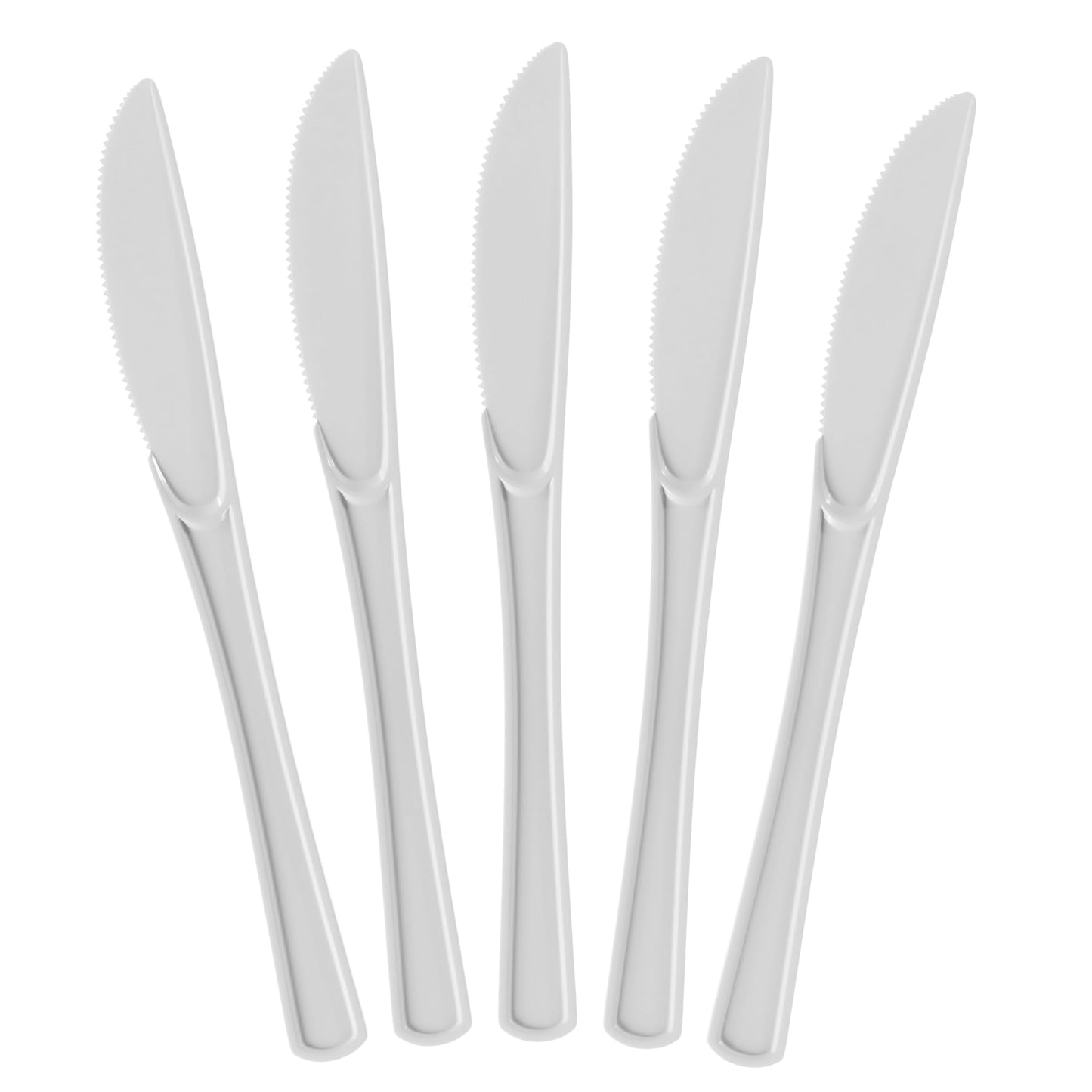 Unwrapped Plastic Knife in Bulk White - Tova - 1000 Count (40 Packs X 25 Pcs) | Disposable Utensils in Bulk