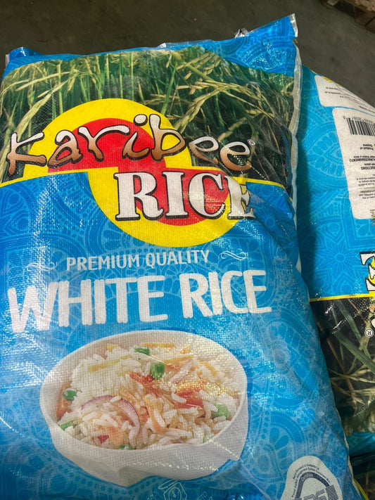 White Rice - Guyana KARIBEE ( BLUE  BAG) Approximately 45kg  | Rice in Bulk