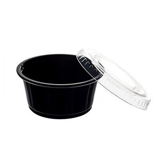 3.25OZ PLASTIC CUP SAUCE CUP/CONTAINER CLEAR TOVA (25PK X 100PCS)-2500CT