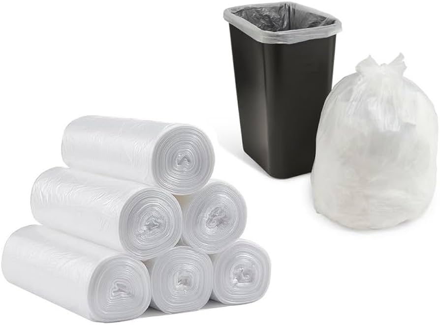 CANLINER Clear EPI-BIO Garbage Bags -  - 38" X 60" EXTRA HEAVY - 200 Count (8 Packs X 25 Pcs)  14MIC/0.7mil (SUBSTITUTE)