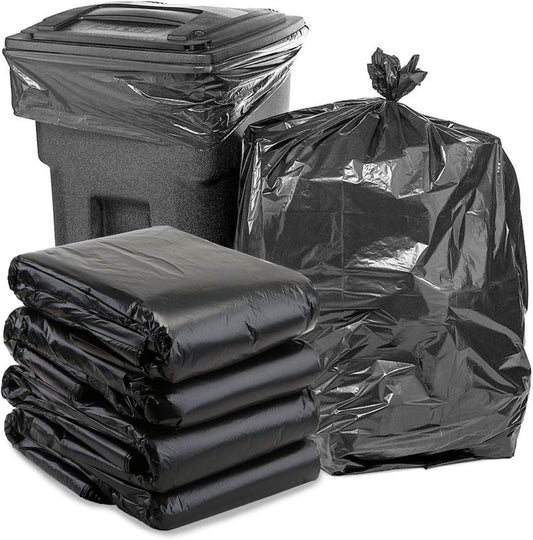 30" X 36" PLASTIC GARBAGE BAGS BLACK TOVA (8PK X 50PCS)-400CT (17MIL / 0.7MIL)