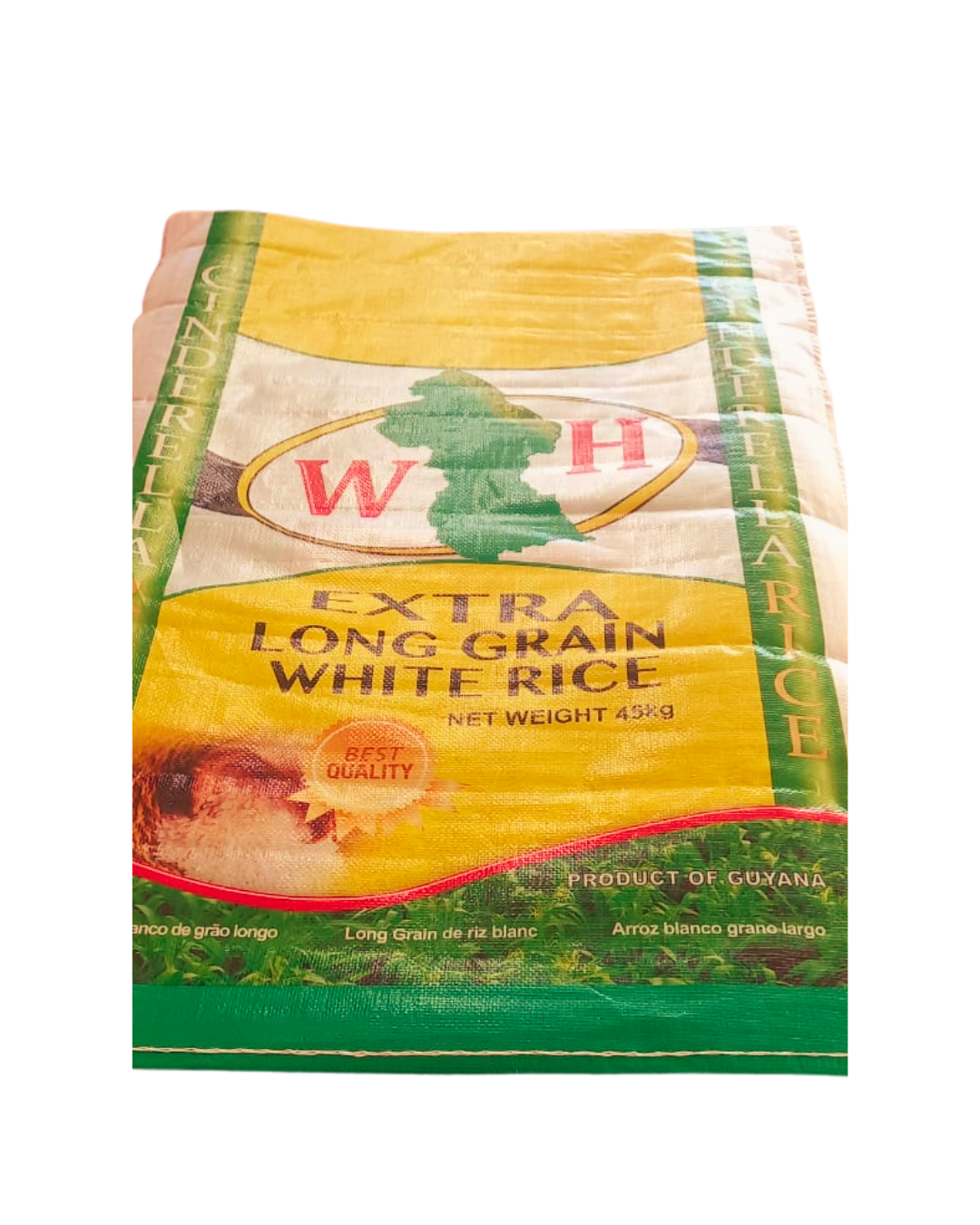 45KG RICE GUYANA W H BRAND/ CINDERELLA APPROXIMATELY 100LBS PER BAG