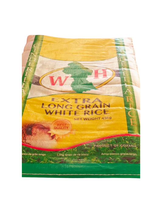 45KG RICE GUYANA W H BRAND/ CINDERELLA APPROXIMATELY 100LBS PER BAG