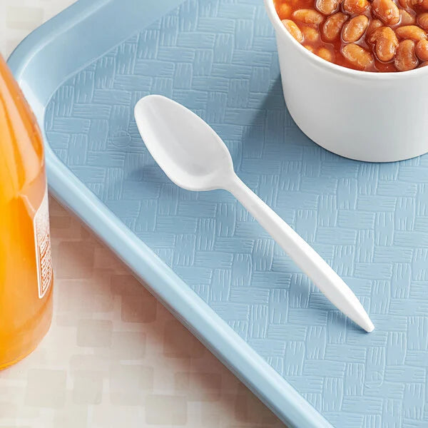 PLASTIC DISPOSABLE WHITE PP TEASPOON (1PK X 500PCS)-500CT