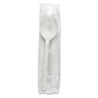 PLASTIC SOUP SPOON & NAPKIN KIT  (10PK*100PCS)-1000CT-TOVA